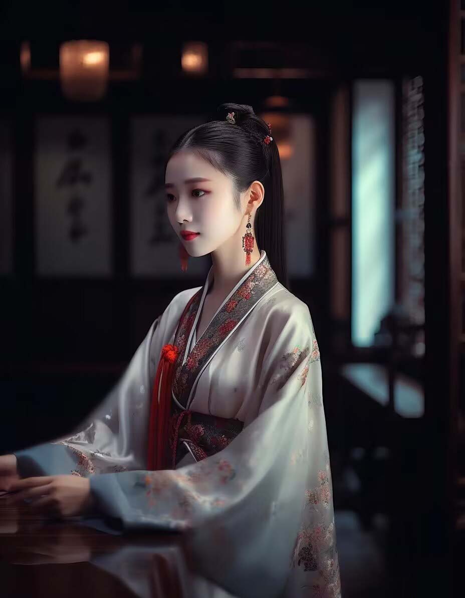 20250313150249-67d2f3990696a.jpg Midjourney关键词-AI生成中国风古装汉服美女人像提示关键词