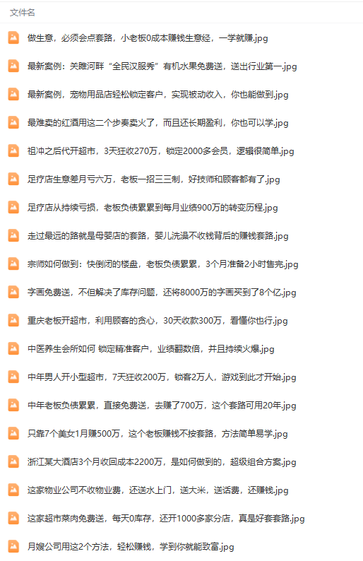 20250314105636-67d40b64e5695.png 真实有效391套商业模式,年入几十到几百万案例解析(电子书+视频+图文)