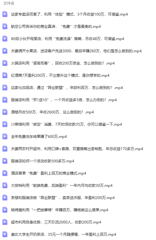 20250314105637-67d40b652b014.png 真实有效391套商业模式,年入几十到几百万案例解析(电子书+视频+图文)