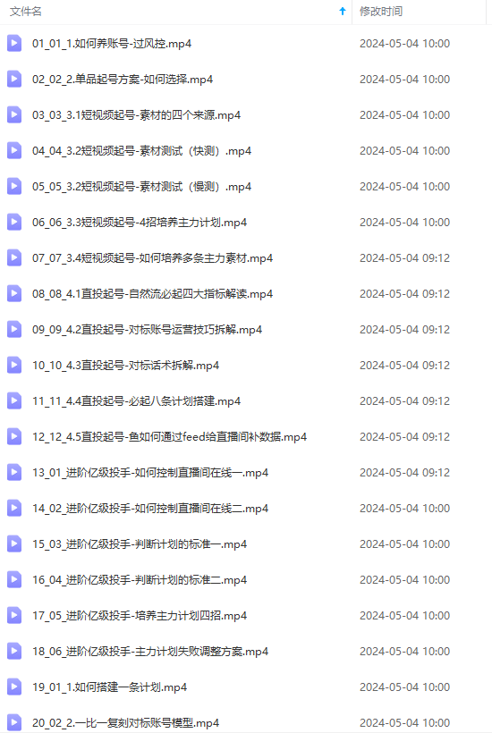20250314134842-67d433bad1278.png 2024单品正价起号,直播素材投流选品:选品课+投流课+素材课+卡首屏/100节