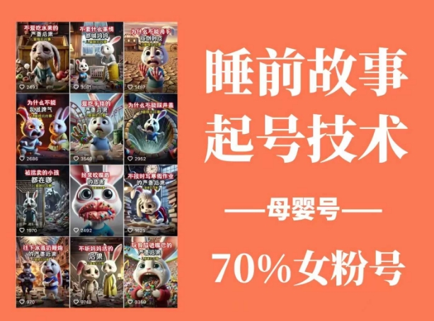20250324075732-67e1106c594e7.jpeg 睡前故事动画制作课程,涵盖AI文案、配音、视频剪辑等,实现百分百原创