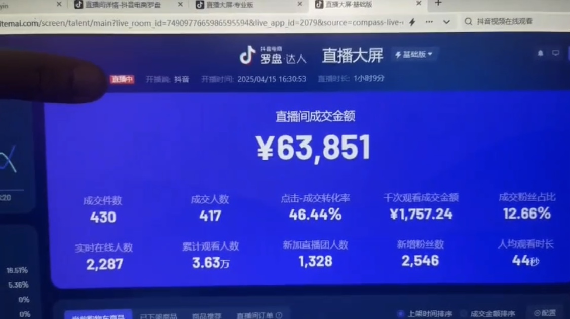 20250604062832-683fe790cf088.jpeg 抖音破价直播,靠不露脸读稿子, 日入多张,100%起号
