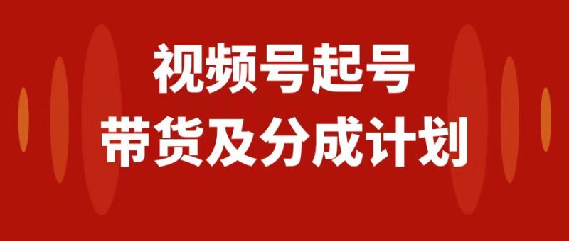 视频号快速起号,分成计划及带货,0-1起盘、运营、变现玩法,日入1000+睿集资源栈-网赚项目-副业赚钱-互联网创业-资源整合睿集资源栈