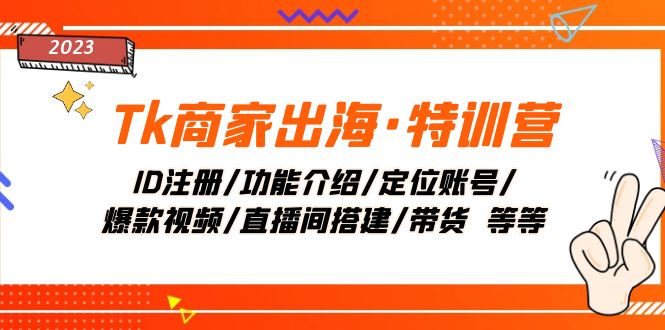 Tk商家出海·特训营：ID注册/功能介绍/定位账号/爆款视频/直播间搭建/带货.睿集资源栈-网赚项目-副业赚钱-互联网创业-资源整合睿集资源栈