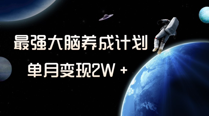 冷门虚拟项目,最强大脑养成计划,一个月变现2W+睿集资源栈-网赚项目-副业赚钱-互联网创业-资源整合睿集资源栈