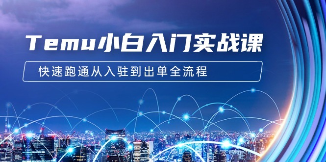 Temu小白入门实战课：跨境拼多多电商培训 快速跑通从入驻到出单全流程-12节睿集资源栈-网赚项目-副业赚钱-互联网创业-资源整合睿集资源栈