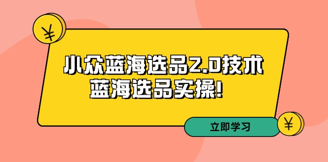 拼多多培训第33期：小众蓝海选品2.0技术-蓝海选品实操！睿集资源栈-网赚项目-副业赚钱-互联网创业-资源整合睿集资源栈