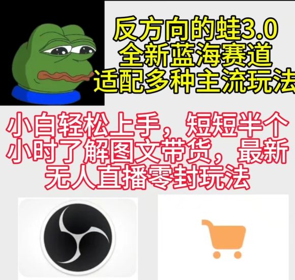 反方向的蛙3.0,图文最新玩法,变现多元化,新蓝海项目,小白轻松上手睿集资源栈-网赚项目-副业赚钱-互联网创业-资源整合睿集资源栈