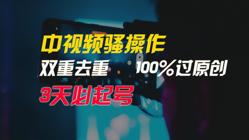 中视频骚操作,双重去重100%过原创,3天比必起号,简单无脑,月入3W+睿集资源栈-网赚项目-副业赚钱-互联网创业-资源整合睿集资源栈