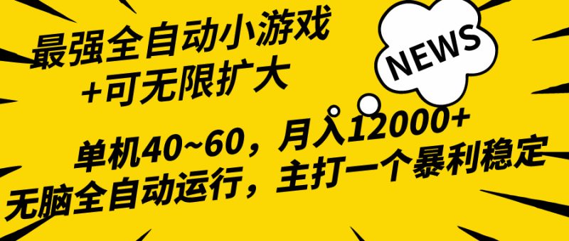 2024最新全网独家小游戏全自动,单机40~60,稳定躺赚,小白都能月入过万睿集资源栈-网赚项目-副业赚钱-互联网创业-资源整合睿集资源栈