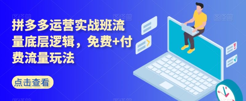 拼多多运营实战班流量底层逻辑,免费+付费流量玩法睿集资源栈-网赚项目-副业赚钱-互联网创业-资源整合睿集资源栈