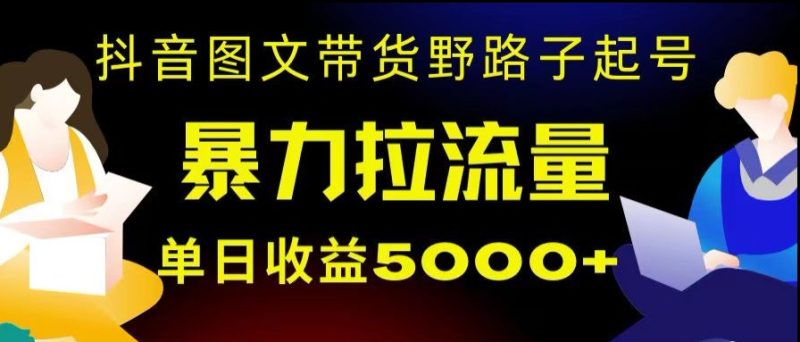 抖音图文带货暴力起号,单日收益5000+,野路子玩法,简单易上手,一部手机即可【揭秘】睿集资源栈-网赚项目-副业赚钱-互联网创业-资源整合睿集资源栈