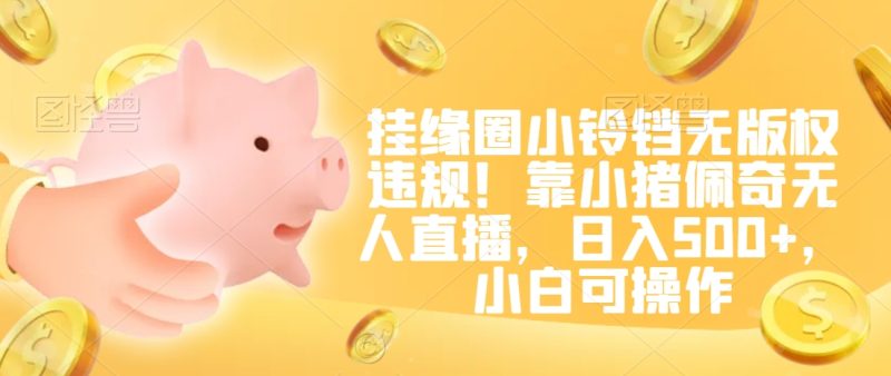 挂缘圈小铃铛无版权违规！靠小猪佩奇无人直播，日入500+，小白可操作睿集资源栈-网赚项目-副业赚钱-互联网创业-资源整合睿集资源栈