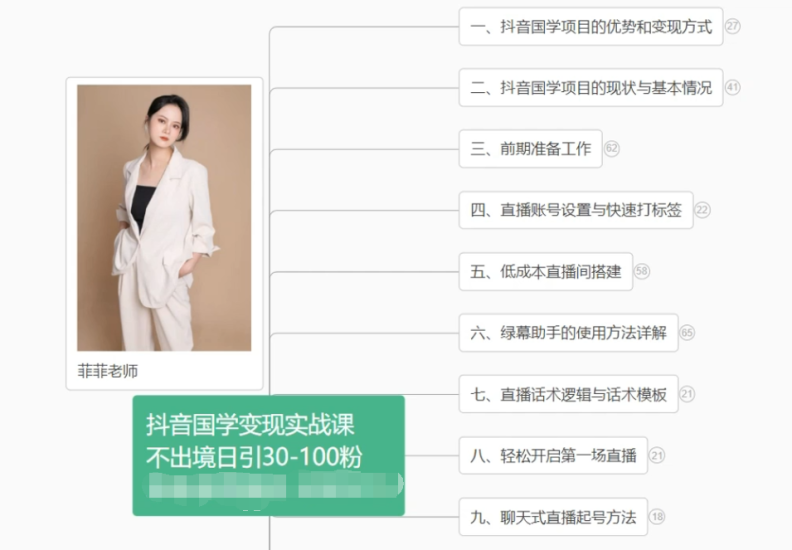 抖音国学变现项目:不出境日引30-100粉实战课程睿集资源栈-网赚项目-副业赚钱-互联网创业-资源整合睿集资源栈