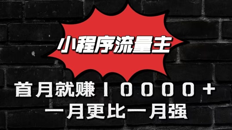 小程序流量主首月就赚10000+,一月更比一月强!小本创业首选睿集资源栈-网赚项目-副业赚钱-互联网创业-资源整合睿集资源栈