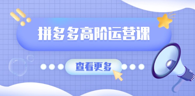 拼多多高阶运营课：极致群爆款玩法，轻付费无尽复制，打造单品爆款之路睿集资源栈-网赚项目-副业赚钱-互联网创业-资源整合睿集资源栈