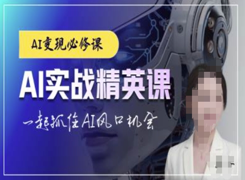 AI实战精英课，chatgptAI实战教程，一起抓住AI风口的机会睿集资源栈-网赚项目-副业赚钱-互联网创业-资源整合睿集资源栈